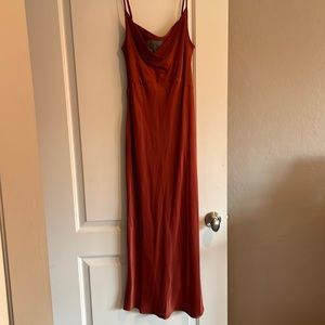 Anthropologie satin slip dress